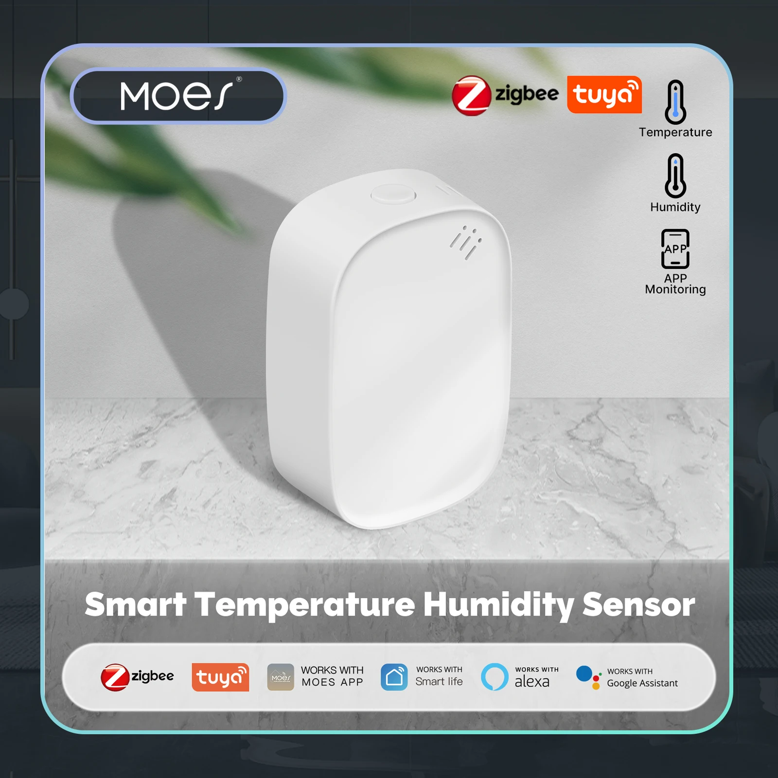 Home Cinema Alexa - MOES Tuya Zigbee Akıllı Sıcaklık Nem