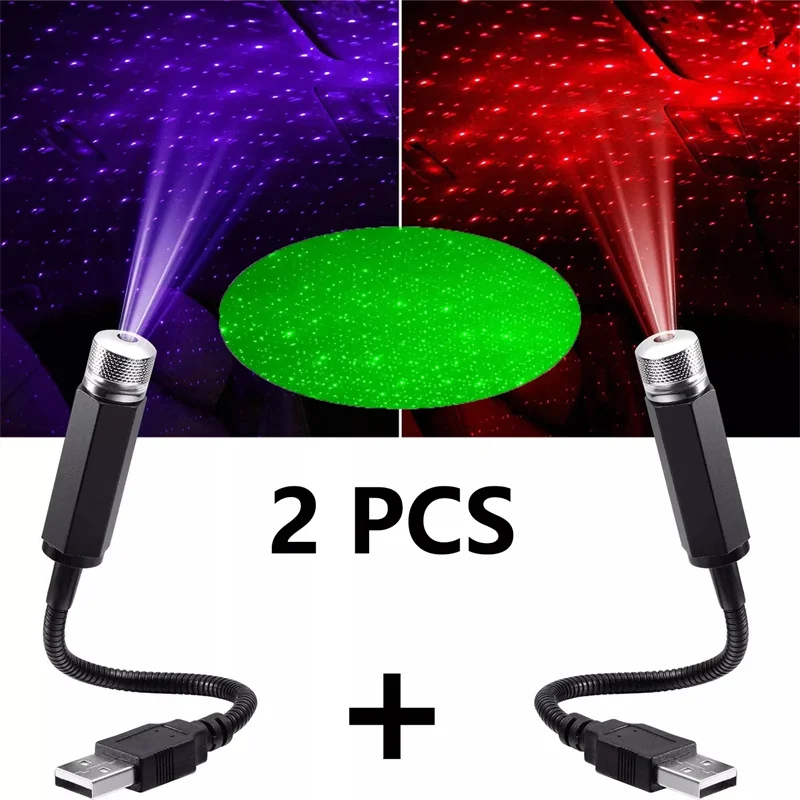 Home Cinema With Projector - Mini Araba LED Yıldız Gece Lambası