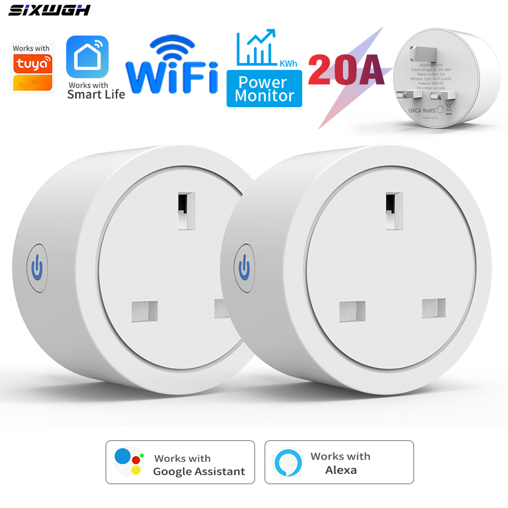 Home Cinema Alexa - 20A Tuya WiFi Akıllı İngiliz Priz