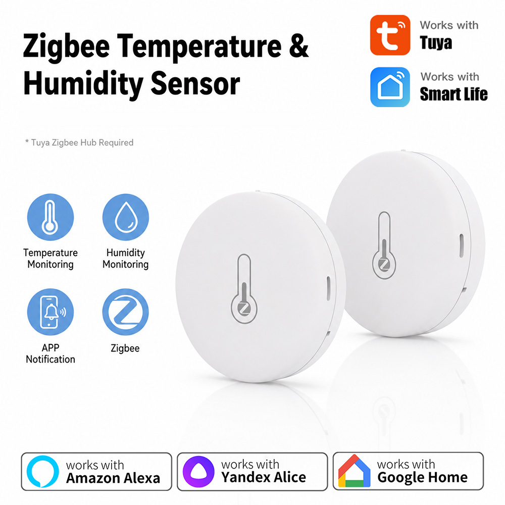 Home Cinema Alexa - Tuya Zigbee Sıcaklık ve Nem Sensörü