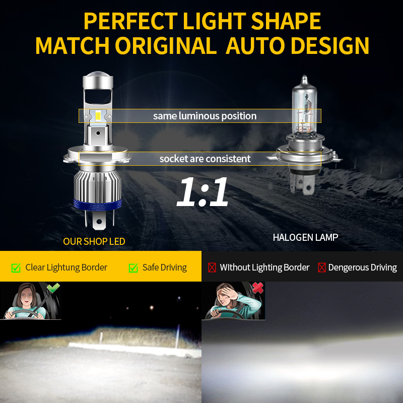 H4 HS1 LED Motosiklet kafa lam - Home Cinema With Projector incelemesi ve fiyatı