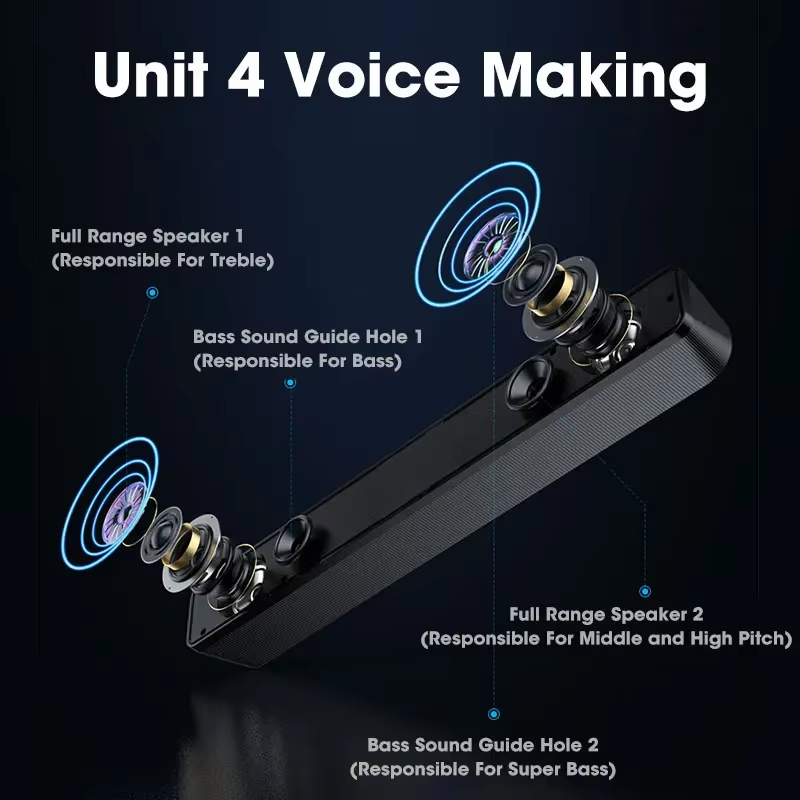 Bluetooth 5.0 4D surround ses  - Soundbar Bluetooth Home incelemesi ve fiyatı
