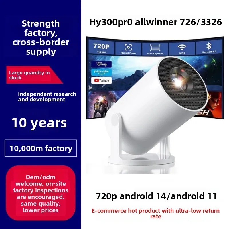 HY300Pro Taşınabilir 4K HD Pro - Home Cinema With Projector incelemesi ve fiyatı