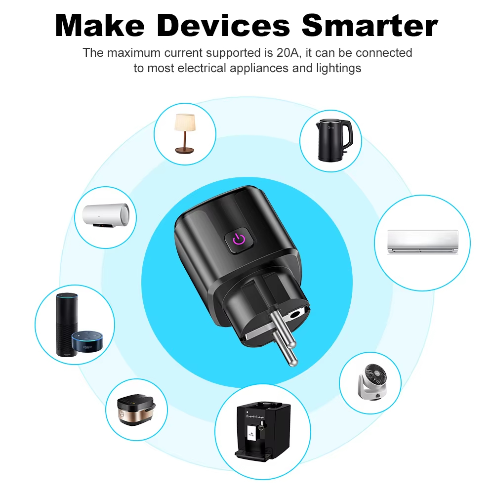 20A AC100-240V Wifi Akıllı Fiş - Home Cinema Alexa incelemesi ve fiyatı